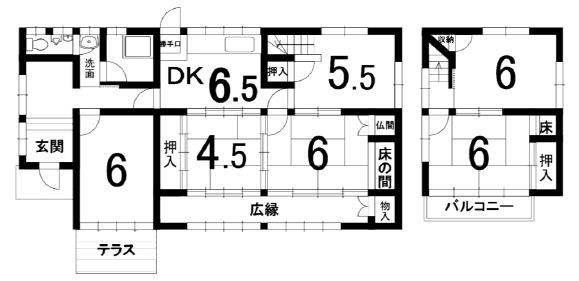 小柿8丁目貸家 間取り