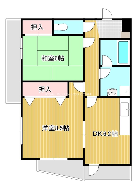 日光ハイツ八日市壱番館  間取り