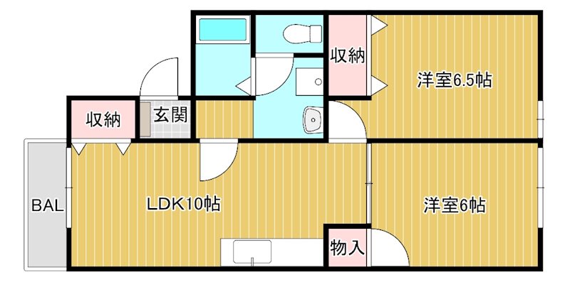 トモパレス 102号室 間取り