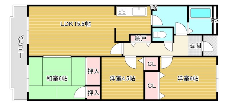 ライオンズステーションプラザ一番館 406号室 間取り