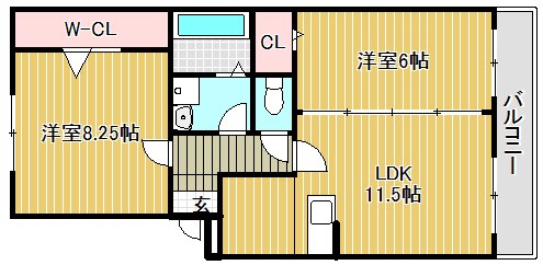 ヴァンサンカン 301号室 間取り
