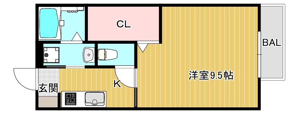アルカンシェル・ディス 203号室 間取り