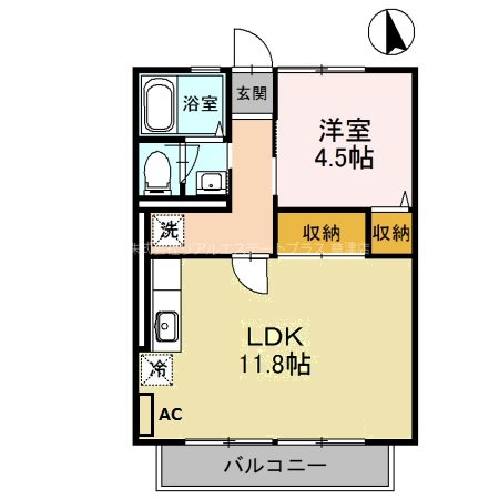 葉山ハイツA棟 201号室 間取り