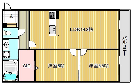 SANAEマンション  市三宅 間取り