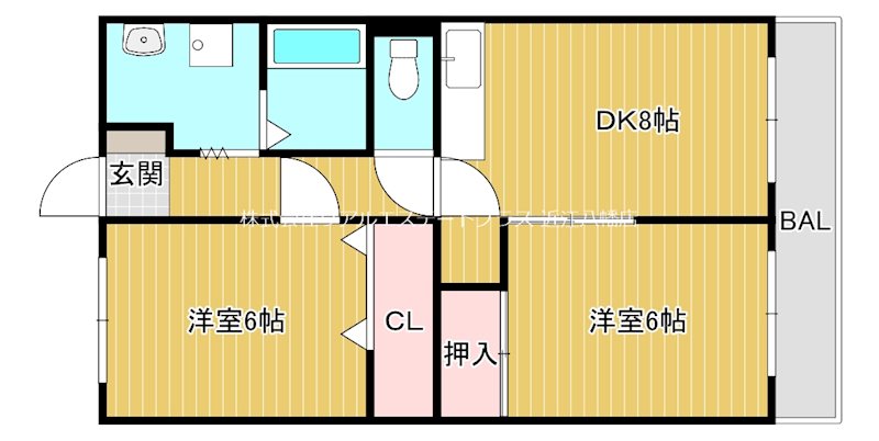 ロイヤルパレス 302号室 間取り