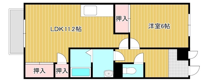 Ｇｒａｎｄ　Ｐｕｒｅ 103号室 間取り