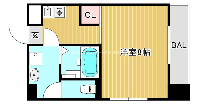 八日市桜館 2-A号室 間取り