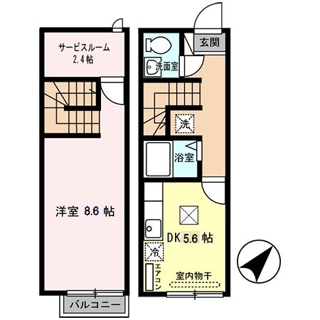 エスポワール西出 110号室 間取り
