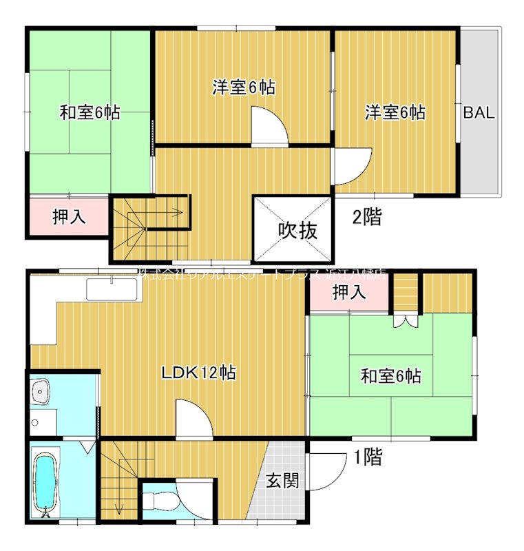 五個荘団地３貸家 間取り