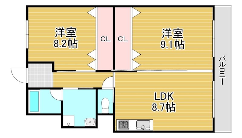 マリンパレス東陽 305号室 間取り