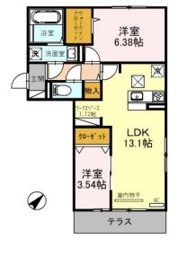 カーサ近江富士 301号室 間取り
