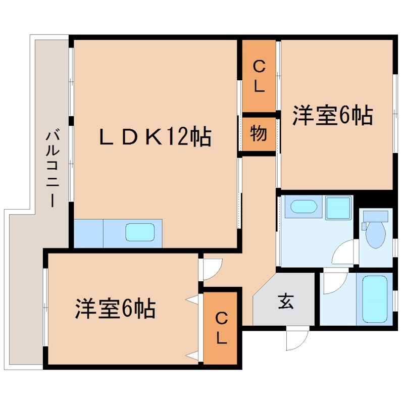 サンシャイン２０  102号室 間取り