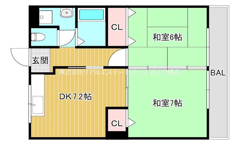 清水マンションNo.1 102号室 間取り
