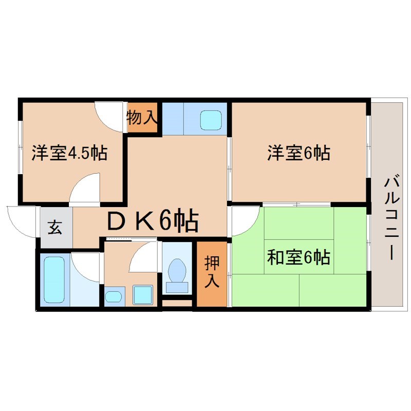 アゼリア岡 103号室 間取り