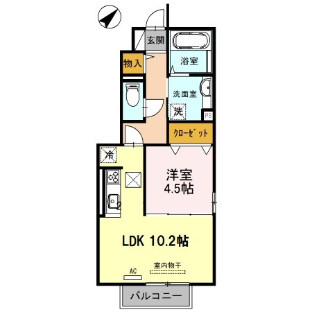 ボナール・ヴィーブルⅢ  102号室 間取り