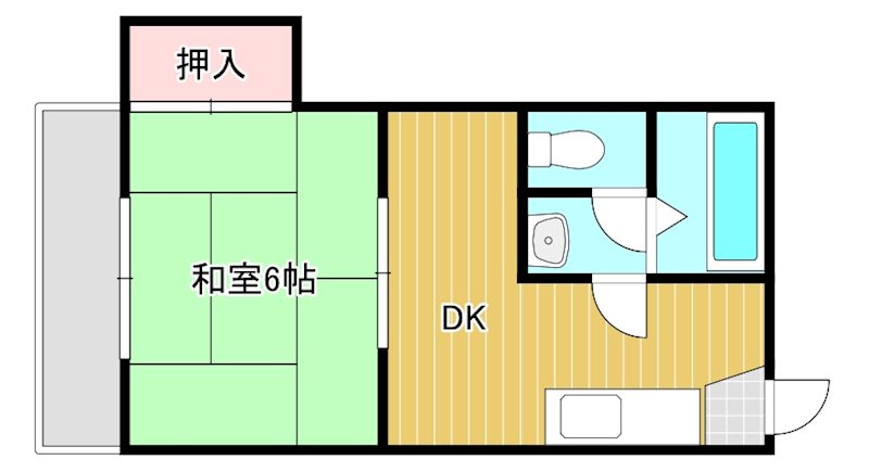 サンハイツ甚 3-Ｄ号室 間取り