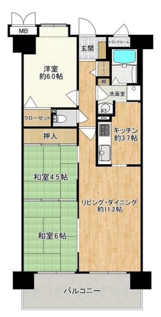 グレーシィ栗東オーブ 間取り