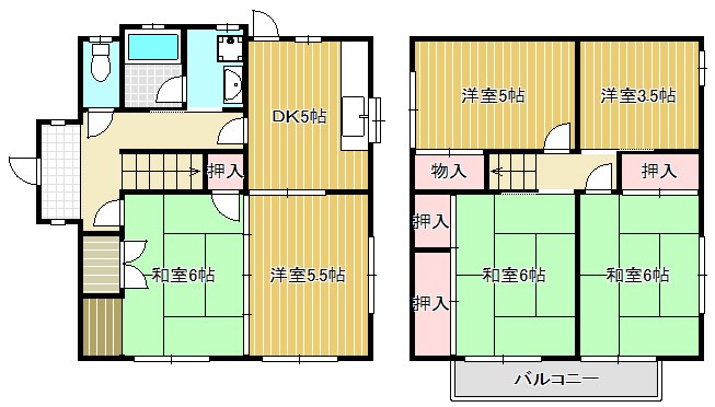 サイドタウン貸家 間取り