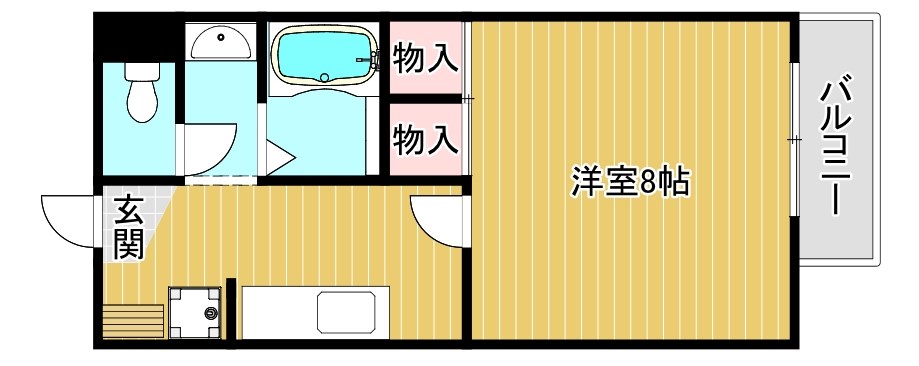 スカイコート 205号室 間取り