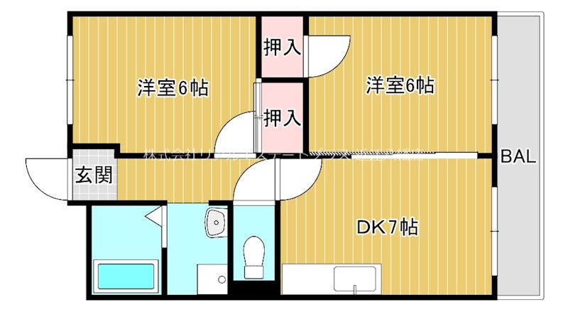 アースフィールドマンション 103号室 間取り