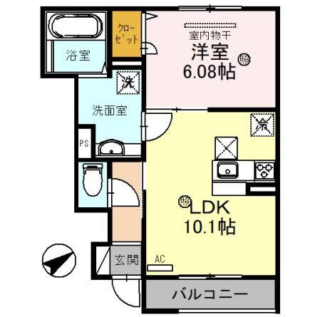 秀豊4号館 102号室 間取り
