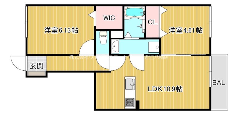 サザンクロスⅡ番館 106号室 間取り