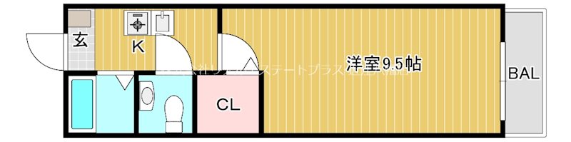 フラット茜 103号室 間取り