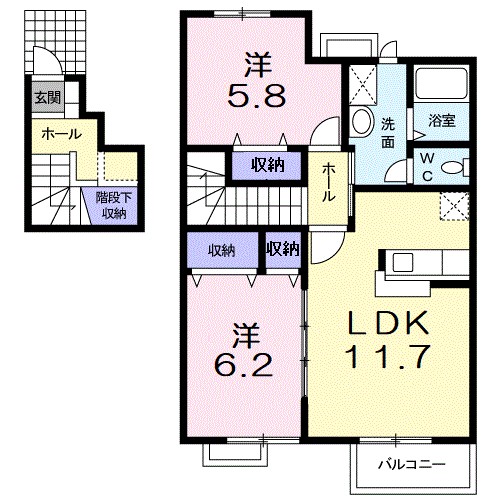 ブリーズタウン愛知川 間取り図