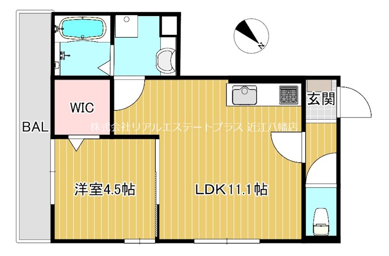 アイル東近江 107号室 間取り