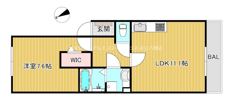 アイル東近江 305号室 間取り