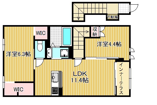 La・escalier（ラ・エスカリエ) 間取り
