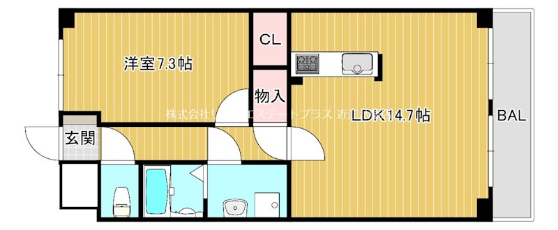 シオン 2C号室 間取り