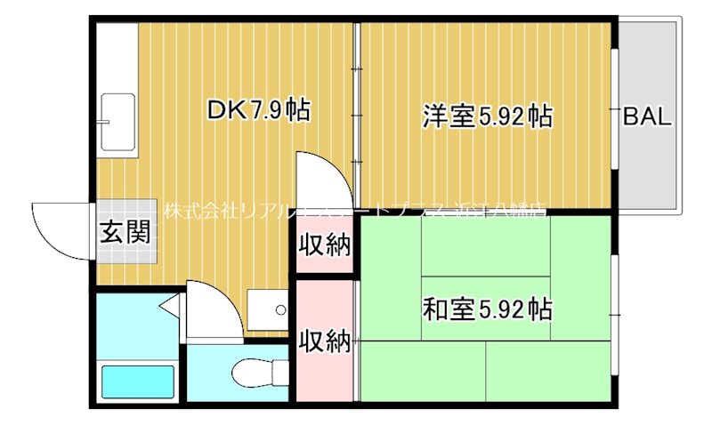 カルフールOMORI 101号室 間取り