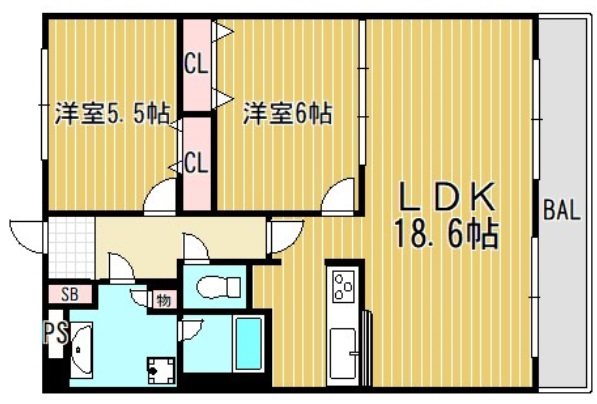 インテリジェントスクエア壱番館 203号室 間取り