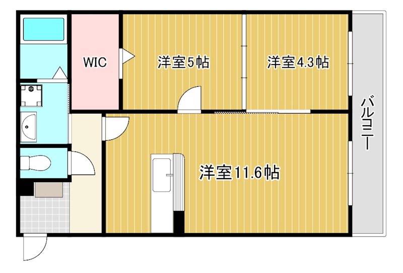 ハートフルマンション神出 202号室 間取り