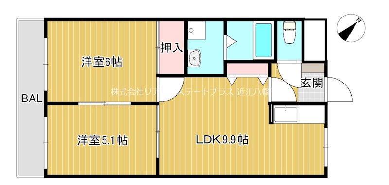 Ks SQUARE 102号室 間取り