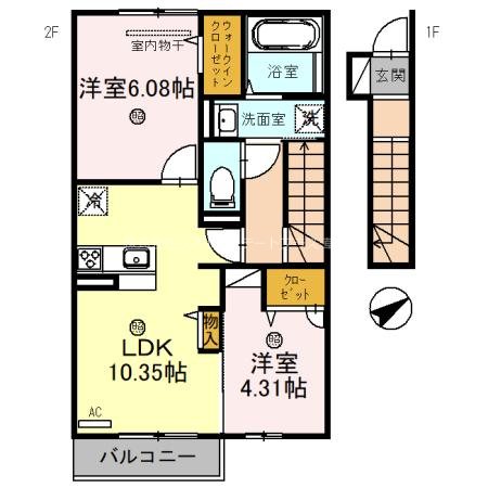 アルテスランド  202号室 間取り