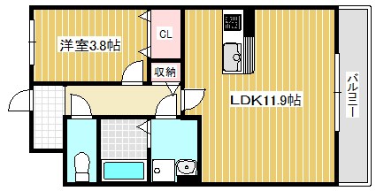 レイクキャピタル栗東 203号室 間取り