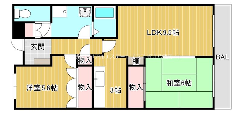 ルネスKenjun  302号室 間取り