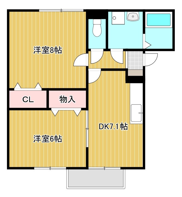 ダイワ・ヴィラノルテ B102号室 間取り