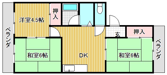ベルパーク古高  504号室 間取り