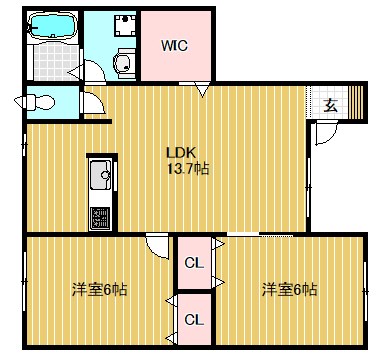 フラッツ秋桜 203号室 間取り