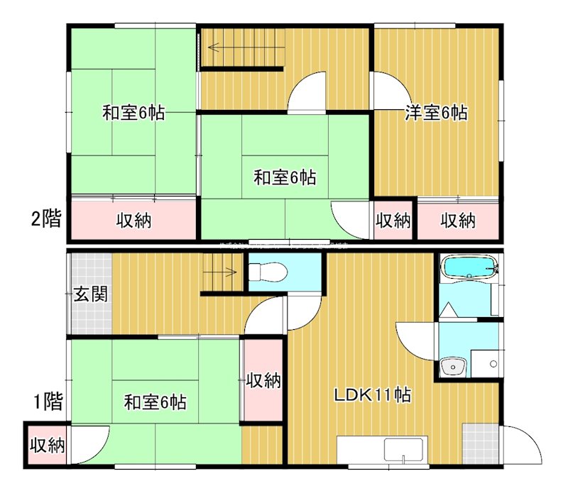 安土町小中貸家 間取り