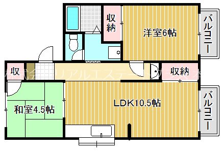 第二カナヤハイツ 22号室 間取り
