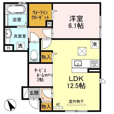 villa高畔 102号室 間取り