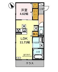 レジデンスコート栗東 107号室 間取り