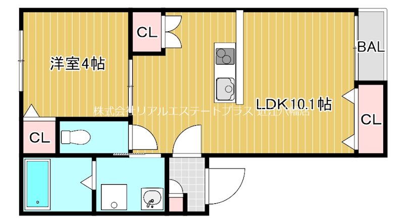 リベール東近江 101号室 間取り