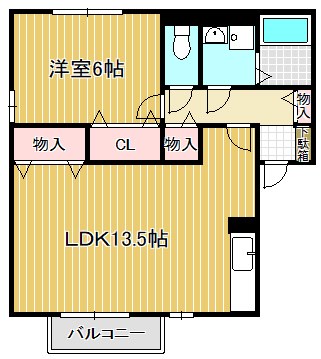 ドゥ・フォルティ 102号室 間取り