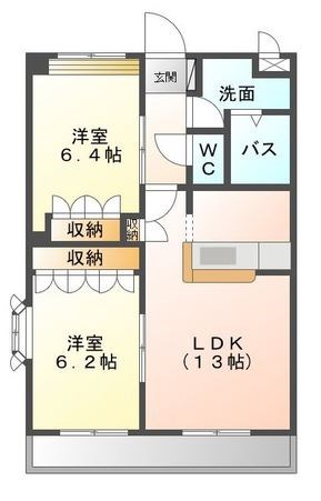 サン・クレールⅡ 102号室 間取り