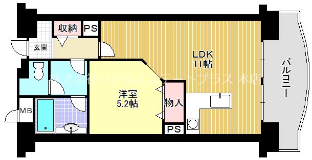 琵琶湖アーバンリゾートⅢ番館 1203号室 間取り